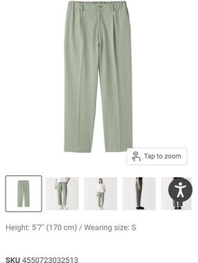 Muji Seersucker Tapered Pants